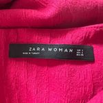 ZARA Dress Womens Small Hot Pink Mini Dress Bell Sleeves Boho Bohemian Colorful Photo 5
