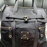 Henri Bendel  Black Jetsetter Backpack Tote Travel Bag Photo 0