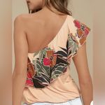 Free People Boho Annka Floral Botanical One Shoulder Flutter SleeveTank Photo 3
