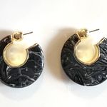 Gorjana Black Paseo Marble Arc Hoop Earrings Photo 2