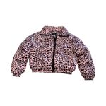 Brave Soul  Pink Black Leopard Print‎ Puffer Coat Jacket XS Photo 1