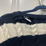 Flawed DUNST Blue Striped Summer Cableknit Sweater Size Medium $140 Photo 5