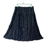 Black sequin boho witchy skirt great for Halloween sparkle tiered skirt. M Size M Photo 1