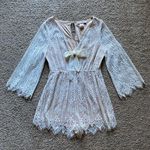 VICI ‼️Flying Tomato White Lace Long Sleeve Romper‼️ Photo 0