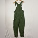 No Boundaries  Jumper Overalls Womens M (7-9) Olive Linen Blend Boho Festival Y2K Photo 1