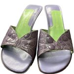 Nine West  Jassina Lavanda lavender crocodile print square heels / 6 / EUC Photo 1