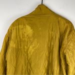 Vtg Y2K 100% Silk Satin Bomber Jacket Sz Medium Gold Yellow Photo 13