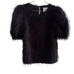 Hyacinth House Tuckernuck BLACK TEXTURED HAZEL BLOUSE NWT XS Black Photo 4