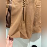 ALC Frank A.L.C. Blazer Maverick Jacket Long 2 Button Brown Lace Up Trim Size 8 Photo 5