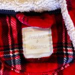 Peaches and Dreams Reindeer Plaid Bathrobe Christmas Red blue Size XL Photo 12