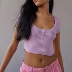 Urban Outfitters NWT Emery Henley Sweater Crop Top Photo 0