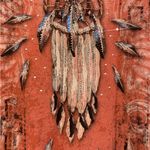 Cactus Bay Orange Dreamcatcher Native American Small Blouse. 2863 Photo 1