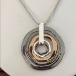 Nine West  Silver and Gold Geometric Necklace Photo 1