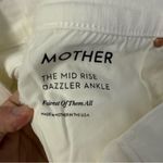 Mother Denim The Mid Rise Dazzler Ankle Straight Jeans Size 28 White Photo 6