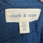 Cloth & Stone  Shirt Dress Sheath Pockets Cuffed Sleeves Quilted Raw Hem Blue Photo 7