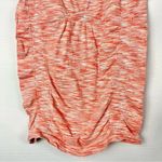 Athleta  Pink & Orange Heather Fast Track Ruched Short Sleeve T-Shirt M Photo 3
