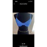 OneOne Lupita Bikini Top Medium Blue Ribbed NWT Photo 2