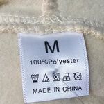 Cream Hoodie with Inspirational Text Yellow Size M Photo 2