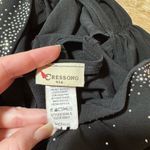 Black Backless Embellished Tank Top Photo 2