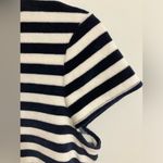 Madewell  Velour Navy Striped Tee Dress Womens‎ Size Small Photo 4