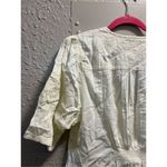Free People  White Embroidered Blouse Woman’s Size Large Small Stain Photo 14