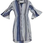 BCBGMAXAZRIA  Striped Bell Sleeve Shirt Dress – XS Photo 1
