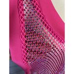 Adidas  Originals Triple Shock Pink Crystal Rhinestones Mesh Tank Top Ivy Park Photo 2