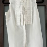 Elegant White Sleeveless Blouse Size XS Photo 0