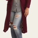 Torrid  Plus Size Purple Cable Knit Duster Sweater Cardigan Shrug Size 2X Photo 0