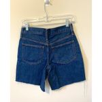 Pistola J. Crew High Rise Long Cut Off Denim Jean Dark Blue Wash Size 26 NEW Photo 1