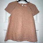 J.O.A. Los Angeles Cap Sleeve Textured Frayed Shirt Top Photo 0