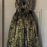 Luxxel  Navy Sparkly V Dress with a Strappy Back and Adjustable Straps Photo 0