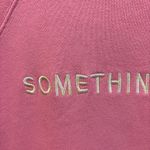 Something Navy  Pink Embroidered Crewneck Photo 3