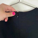 Universal Standard  Black Short Sleeve Ruffle Front Top‎ Photo 5