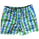 NWOT Big Bud Press Work Shorts in Green & Blue Check Large Photo 1