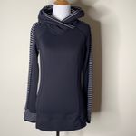 Lululemon Parallel Stiped Black and White Think Fast Hoodie Photo 1