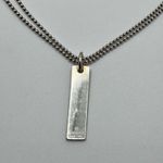 Gucci  Trademark Bar‎ Double Beaded Chain Sterling Silver Necklace Photo 0
