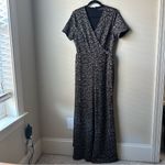 Ivanka Trump  Women's Cheetah-Print Belted Wide-Leg V-Neck Jumpsuit Party Chic Photo 2