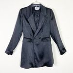 Princess Polly  Suzie Black Crepe Satin Double Breasted Blazer Jacket Dress Sz 0 Photo 3