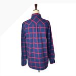 J.Crew  Shirt Women 2 Blue Red Plaid Long Sleeve Button Down Flannel preppy Photo 1