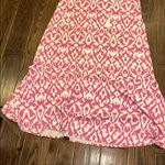 None Elegant Pink Patterned Maxi Dress with tassels size  large Photo 2