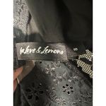 For Love & Lemons Sophie Eyelet Black Bustier Open Back Fitted Dress Size Small Photo 7