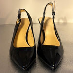 Liz Claiborne  Black Patent Slingback Heels Photo 0