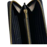 Coach Navy Blue Pebble Leather Phone Zip Around Accordion Wallet with box Photo 10