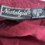 Vintage 90s Nostalgia Burgundy Lace Overlay Dress Short Sleeve Medium Midi Red Photo 10