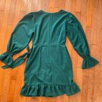 forest green ruffle long sleeve dress Size M Photo 7
