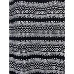 Loft Ann Taylor  Sz S Shift Dress Black White Striped Geometric 3/4 Sleeve Office Photo 3