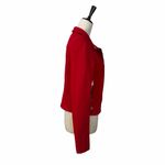 Cache  Jacket Cropped High Stand Collar Moto Zip Snap Closure Red Women’s Size 4 Photo 4
