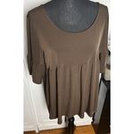 Style and Co Womens Brown Flowy Boho Shirt Bell Sleeves Size‎ XL Photo 6