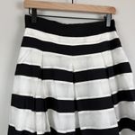 White House | Black Market Midi Skirt Women 4 White Black Striped Pleated Full NWT Photo 2